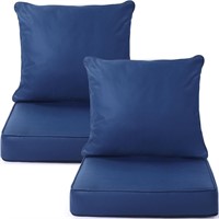 2 Sets  Sapphire Blue  Outdoor Seat Cushion Set