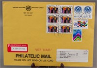 United Nations to Hong Kong Envelope and Stamps
