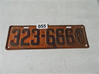 1927 LICENSE PLATE