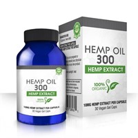 HEMP EXTRACT HEMP OIL 300 30 10mg VEGAN GEL CAPS