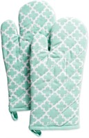 (N) DII Cotton Lattiece Oven Mitts, 13 x 7 Set of