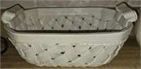 Ceramic White Decorative Basket AS IS