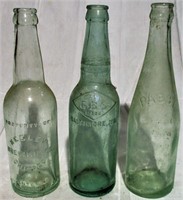 Lot of 3 Glass Bottles Keeley, GBS and Pabst
