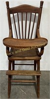 Antique Wooden Children’s High Chair