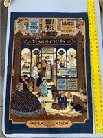 1980s fish and chips Liverpool linen