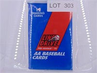 Line Drive Pre- Rookie 1991 AA Baseball Trading Ca