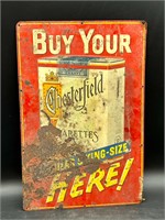 VTG CHESTERFIELD CIGARETTES METAL SIGN