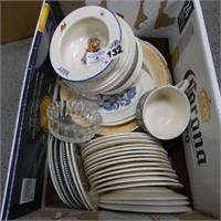 Box Lot of Assorted China & Glassware