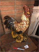 Large Glazed Ceramic Rooster (19" Tall)