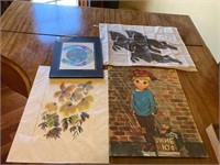 (4) Artwork Pieces including Eve Picture