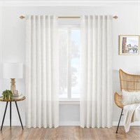 Ivory Sheer Curtains, 50W x 94L