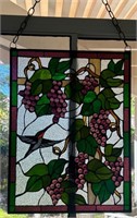 V - STAINED GLASS ART PANEL 25X19" (P28)
