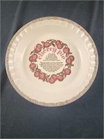 Cherry pie recipie pie plate 1983 Royal China Co