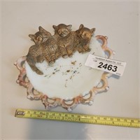 Vintage Westmoreland 3 Dimensional Cat Plate