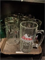 Coors Light Glass Beer Steins