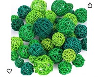 42 pcs green wicker balls