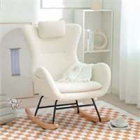Stylor Rocking Chair, Living Room, Bedroom - White