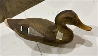 Signed Wood Carved Duck