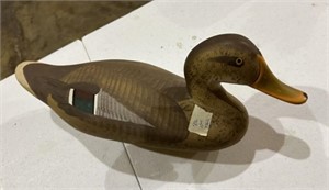 Signed Wood Carved Duck