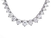 Diamond Necklace 9.50ct in 18k White Gold