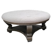 Xl Round Button Tufted Cocktail Table