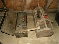 Two Old Toolboxes w/ Tools & Contents