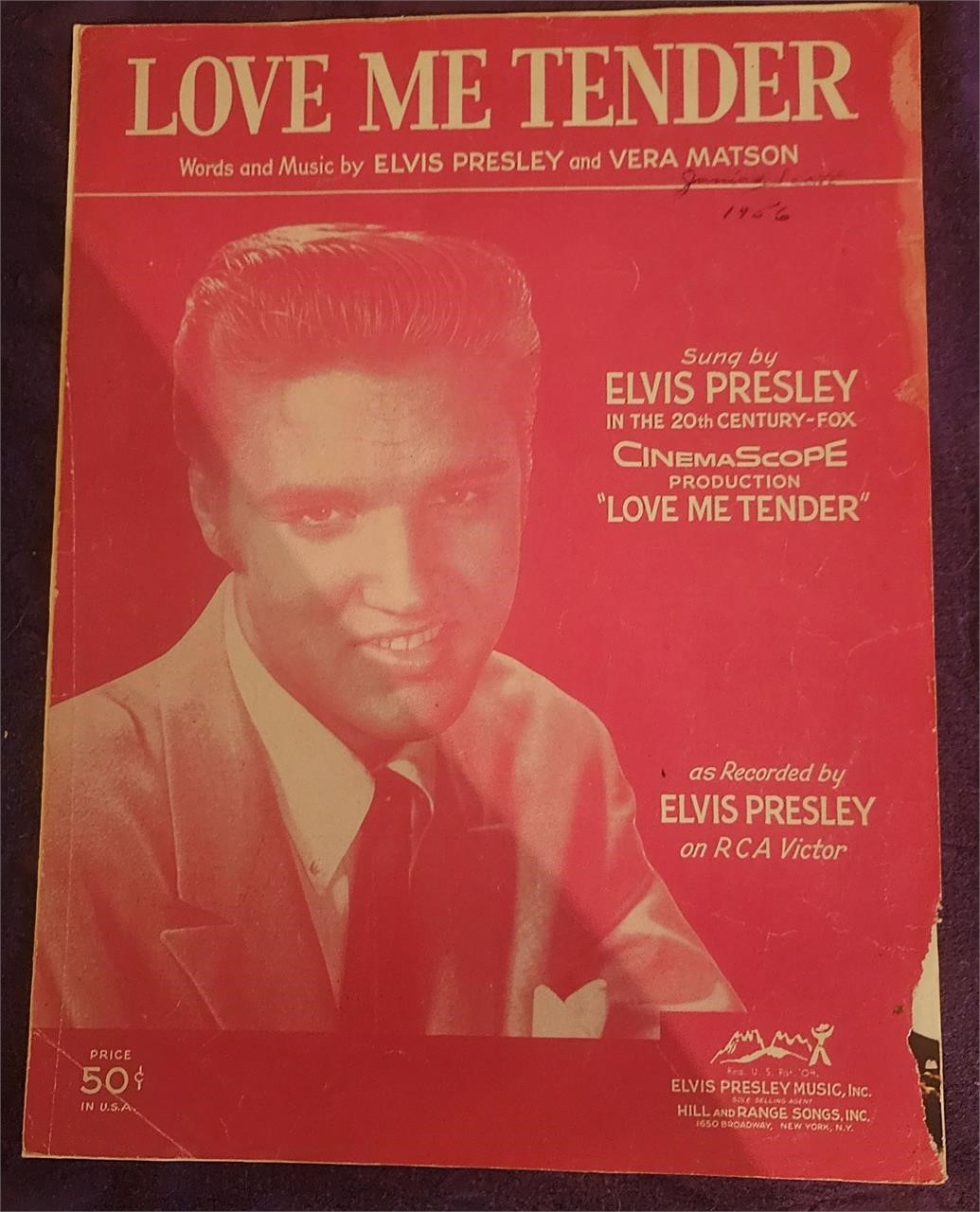 Love Me Tender Elvis Presley Sheet Music