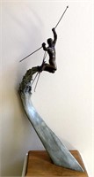 Bronze sculpture --"Airborne" by Kris Navarro