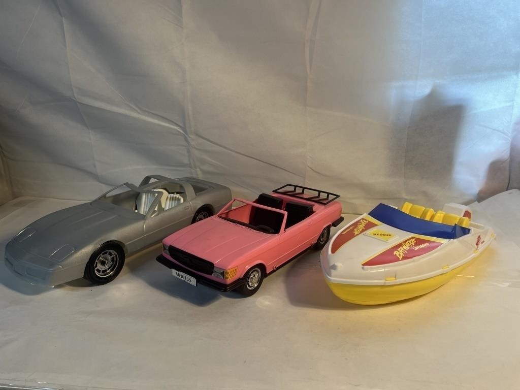 3 BARBIE TYPE VEHICLES