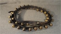 Antique 35 Sleigh Bells on 79" Leather Strap