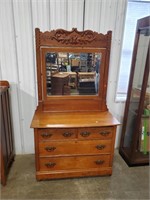 Antique Dresser with Mirror