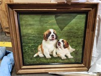 St. Bernard Puppies Framed Art