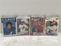 4 Montreal Expos baseball card team sets