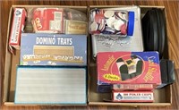 Automatic Card Shuffler, Domino Sets and Trays,