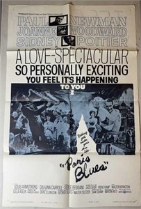 1961 Paris Blues Original One-Sheet Poster