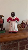 Vintage cast-iron Mammy Bank 8 inches tall