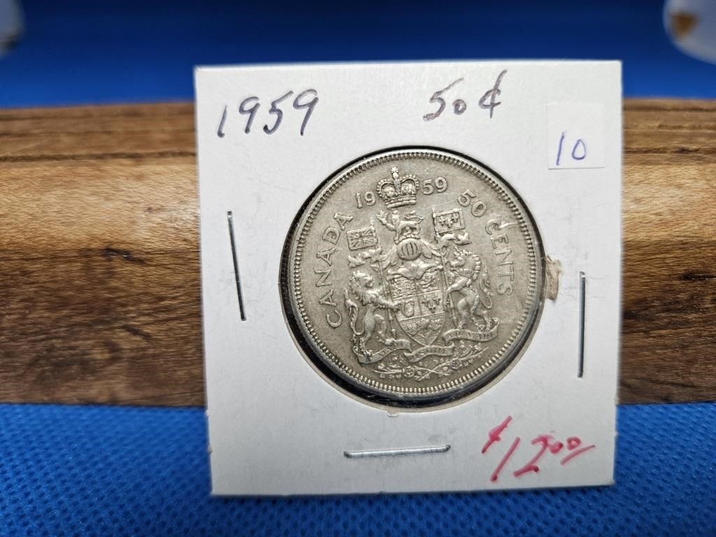 1959 50 CENT COIN SILVER