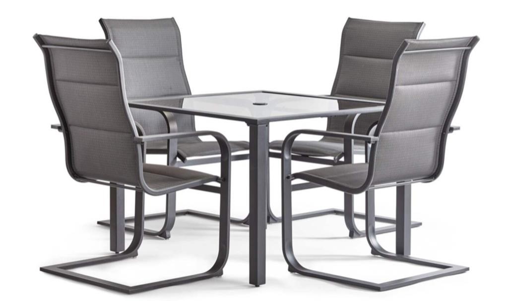 CANVAS, MINDEN 5-PIECE SLING DINING SET, SEALED