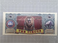 The circus banknote