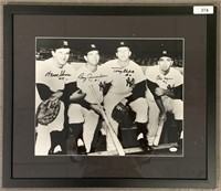Signed Yankees Photo. Four Players.