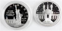 Coin 2 Silver Commemorative Half Dollars 1984 & 86