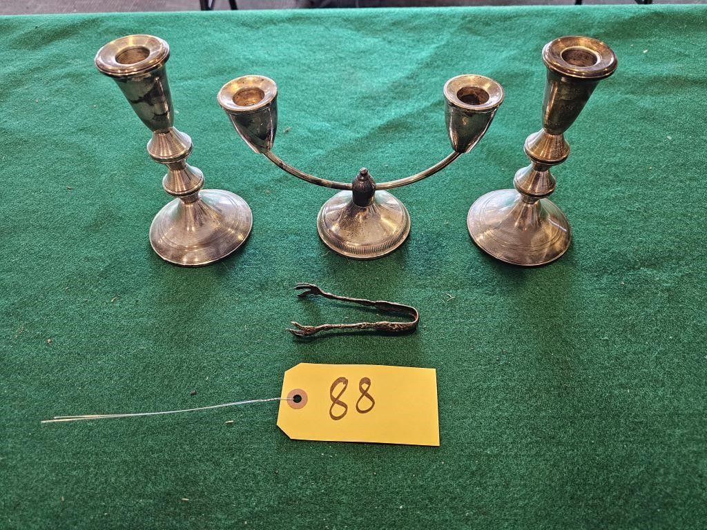 Sterling candlestick holders