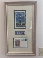 Framed Cape Lookhouse Lighthouse stamp