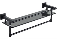 ALISE, GLASS SHELF TOWEL BAR, 20.48X5.92X6.89IN