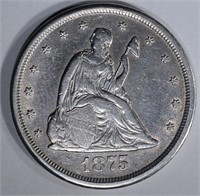 1875-CC 20 CENT AU CLEANED