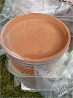 Set of 8 -1 foot diameter, terra-cotta saucers