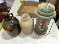 Jars and Coleman lantern