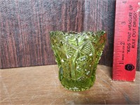 Imperial Green Glass Toothpick holder MCM