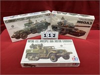 (3) Tamiya 1/35 Scale Military Models