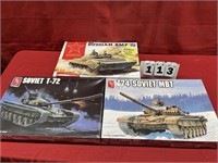 (3) 1/35 Scale Military Models